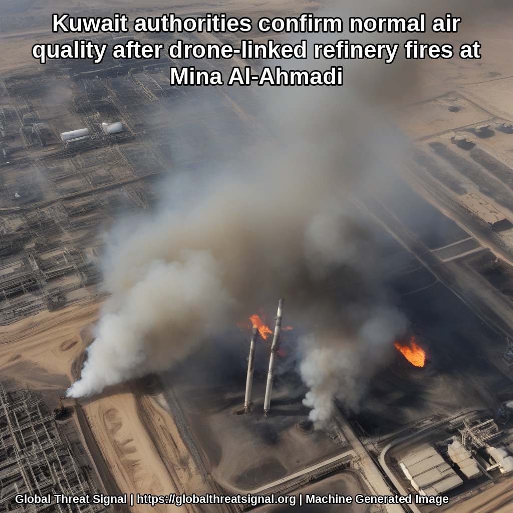 Kuwait authorities confirm normal air quality after drone-linked refinery fires at Mina Al-Ahmadi